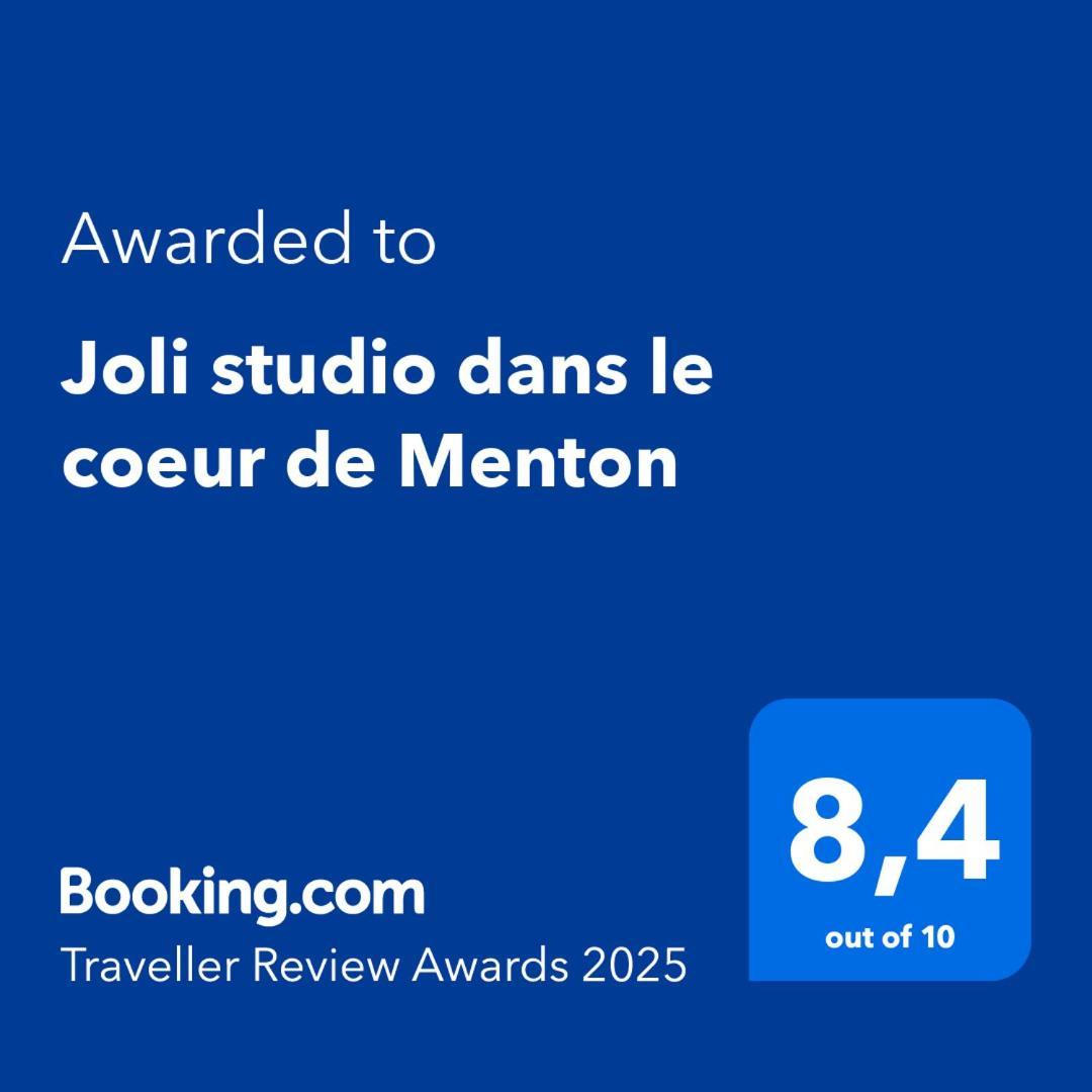 Joli studio dans le coeur de Menton Extérieur photo